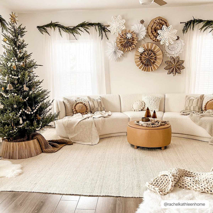 Hand Woven Tan Multi Size Jute Area Rug - The Rug Decor