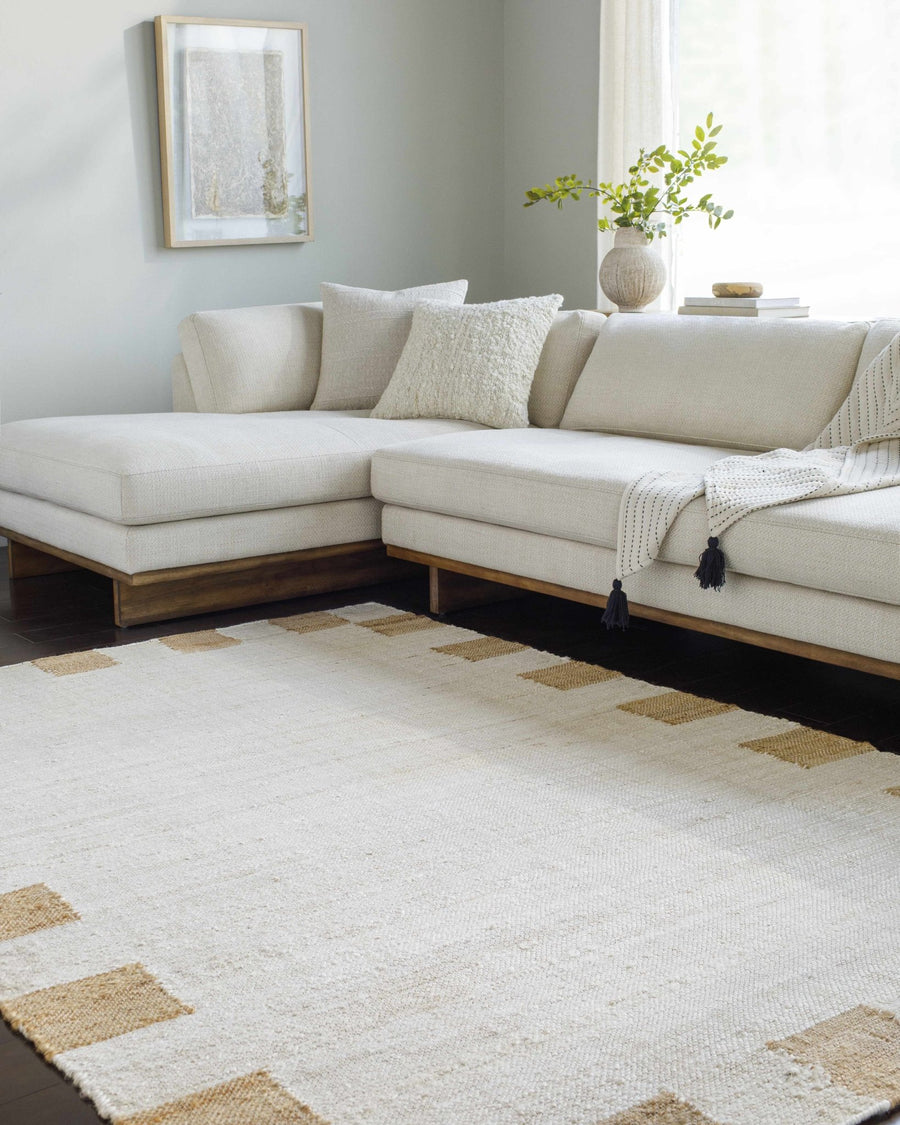 Hand Woven White Modern Style Jute Carpet - The Rug Decor