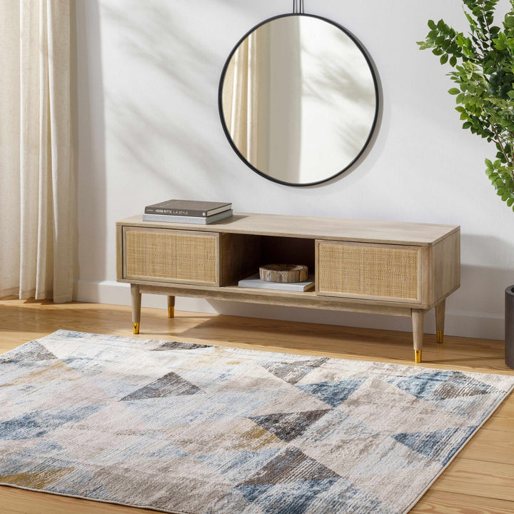Hanif Modern Geometric Design Multicolor Area Rug - The Rug Decor