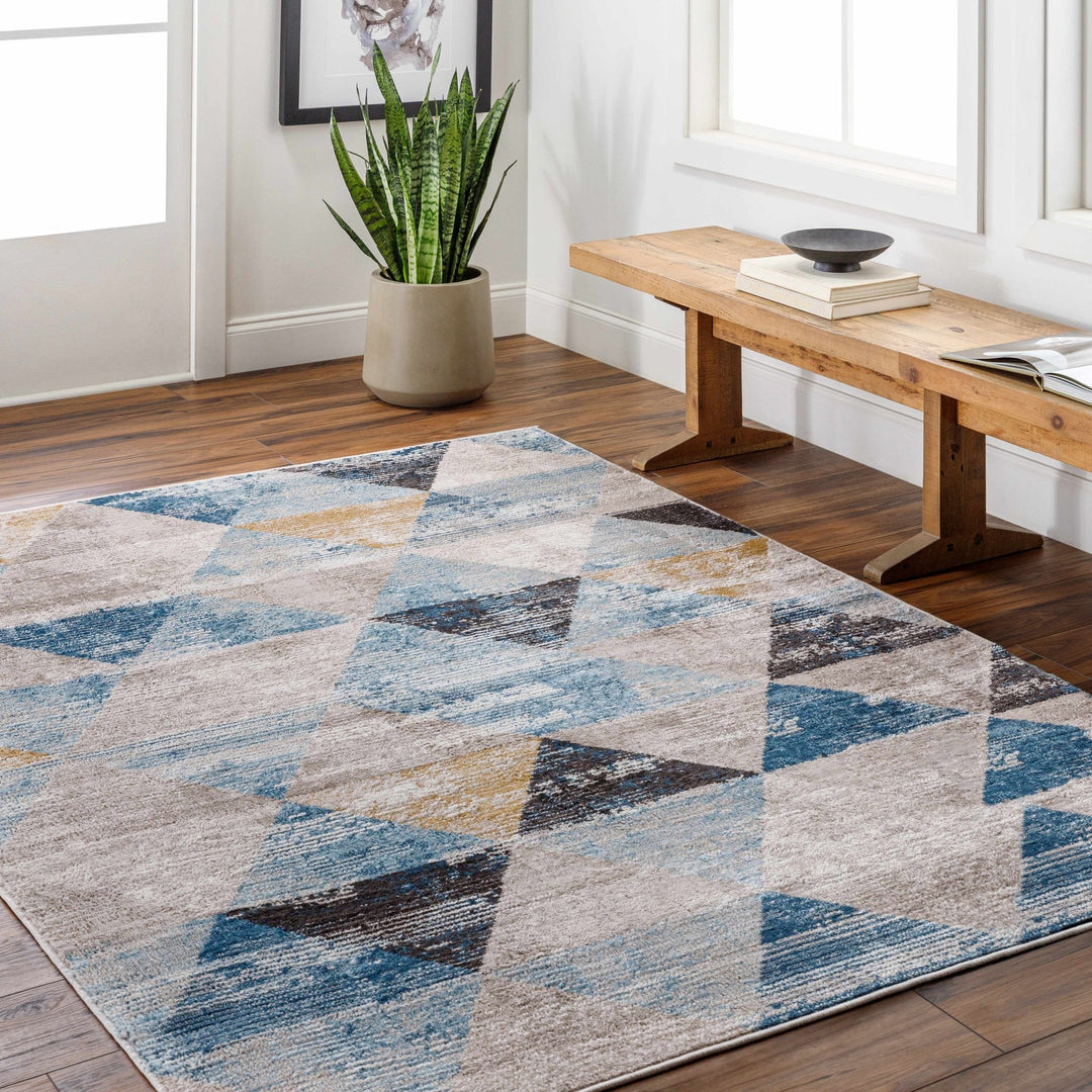 Hanif Modern Geometric Design Multicolor Area Rug - The Rug Decor