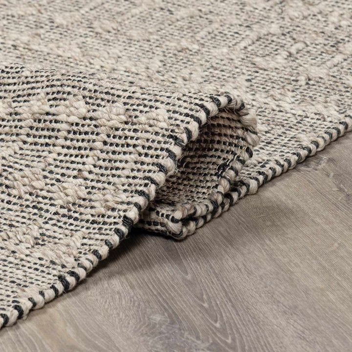 Hanston Modern Style Beige And Black Hand Woven Area Rug - The Rug Decor