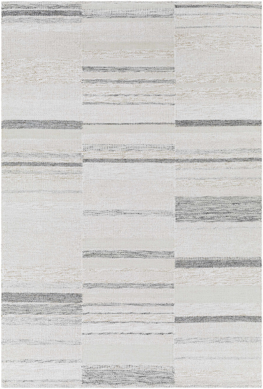 Hantsport Modern Style Ivory And Gray Hand Woven Area Rug