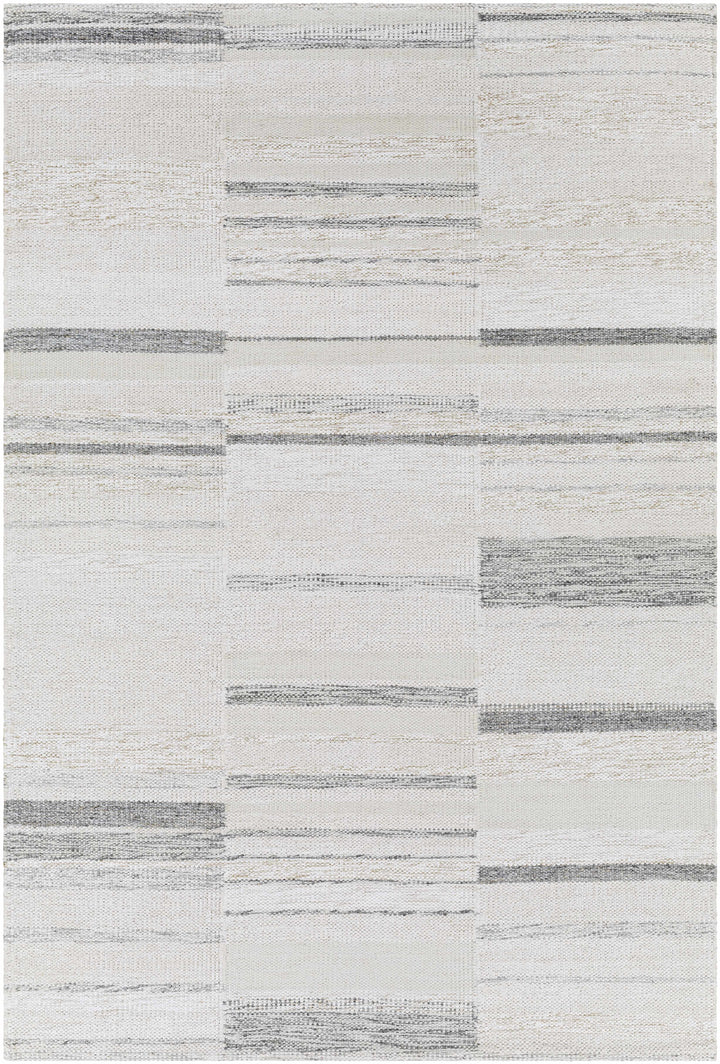 Hantsport Modern Style Ivory And Gray Hand Woven Area Rug