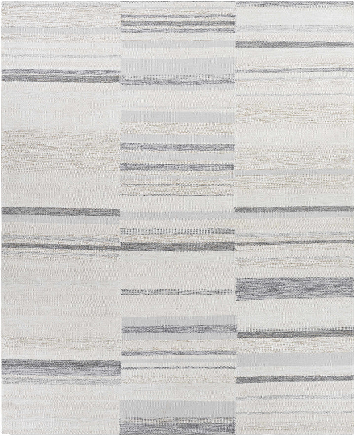 Hantsport Modern Style Ivory And Gray Hand Woven Area Rug
