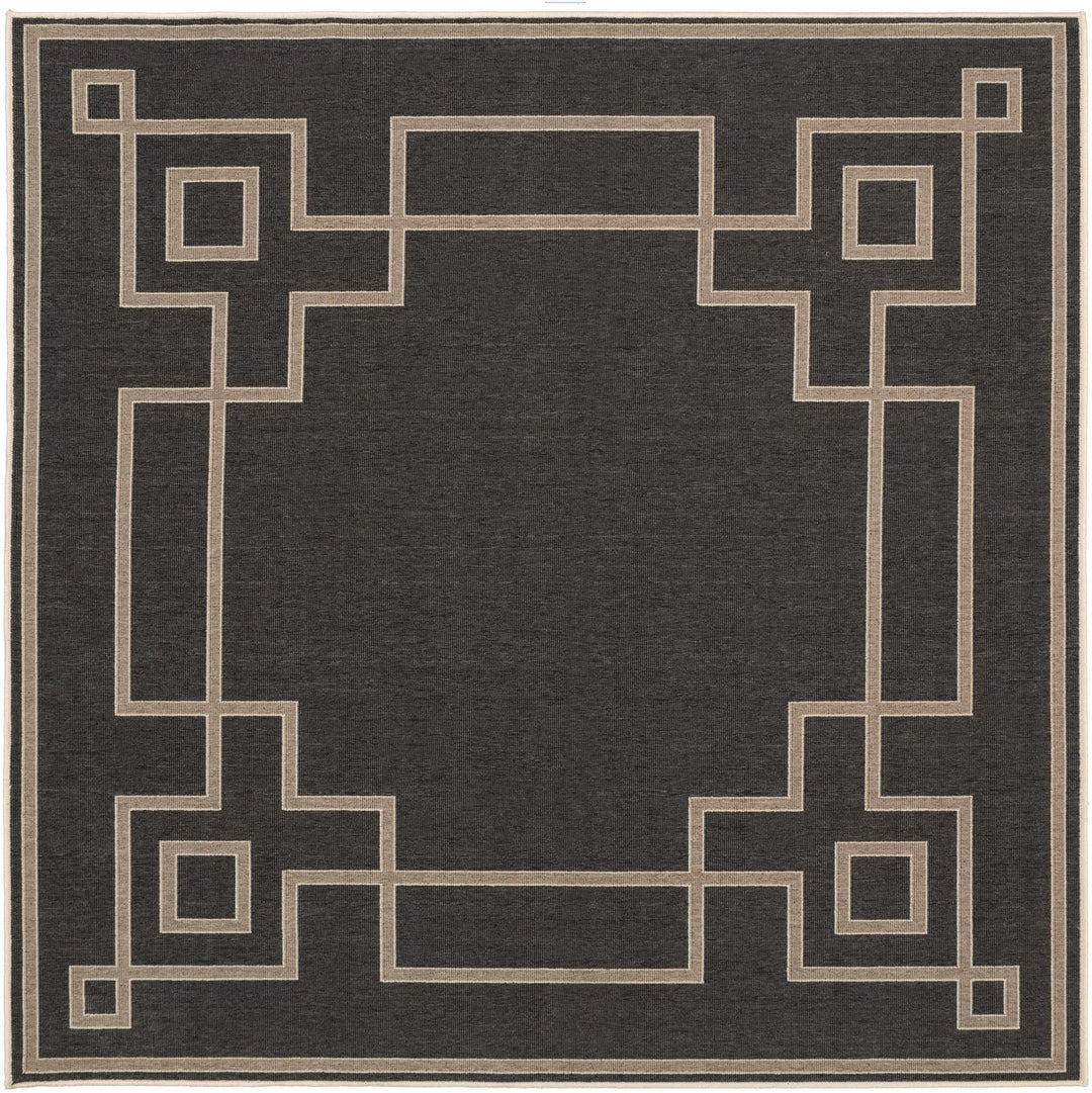 Harborcreek Modern Geometric Design Charcoal And Beige Rug - The Rug Decor
