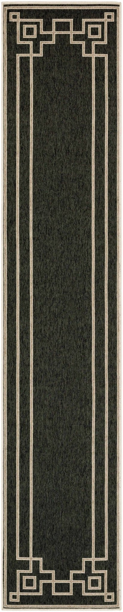 Harborcreek Modern Geometric Design Charcoal And Beige Rug - The Rug Decor