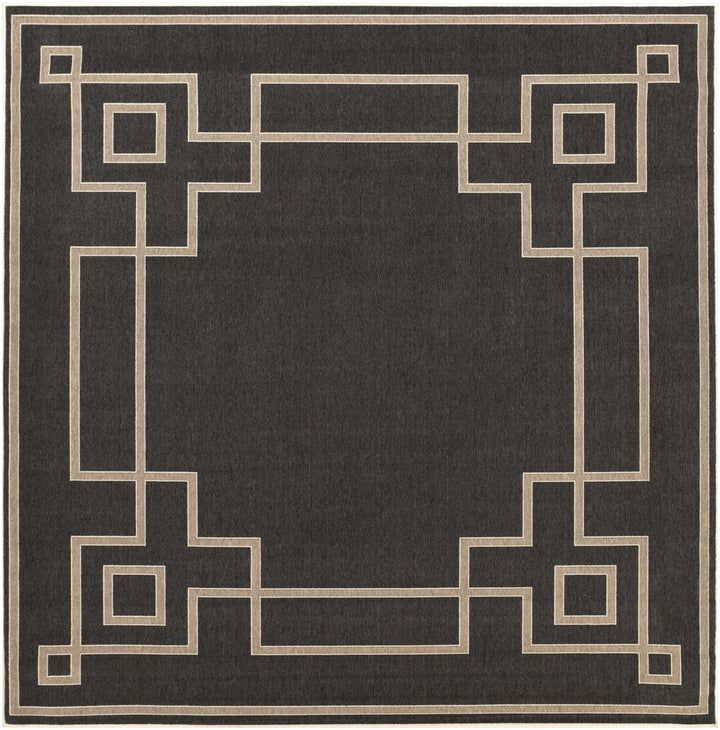 Harborcreek Modern Geometric Design Charcoal And Beige Rug - The Rug Decor