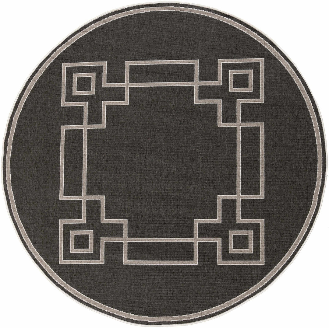 Harborcreek Modern Geometric Design Charcoal And Beige Rug - The Rug Decor