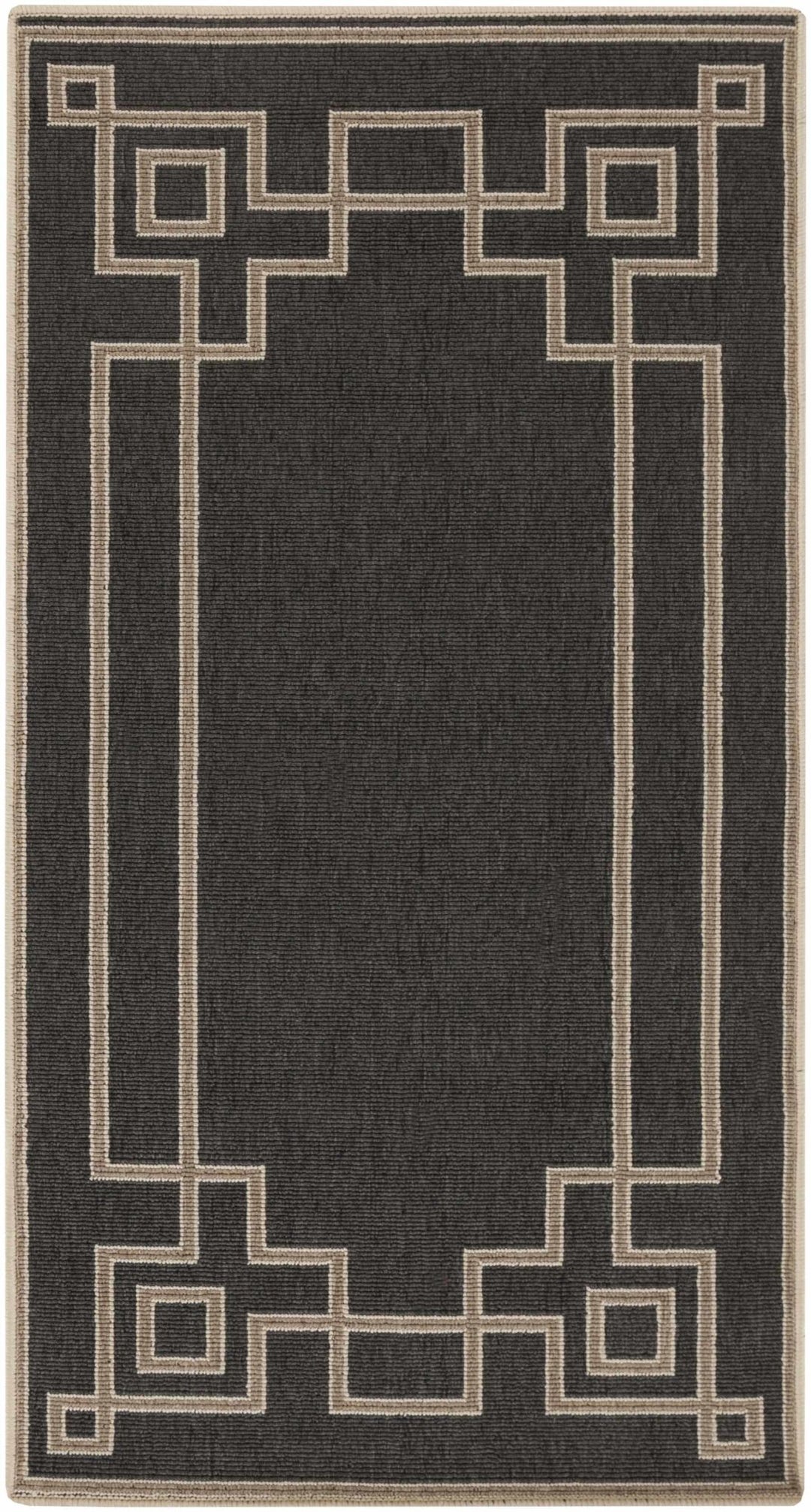 Harborcreek Modern Geometric Design Charcoal And Beige Rug - The Rug Decor