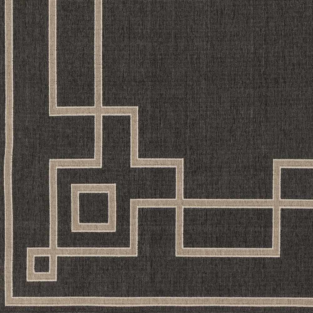 Harborcreek Modern Geometric Design Charcoal And Beige Rug - The Rug Decor