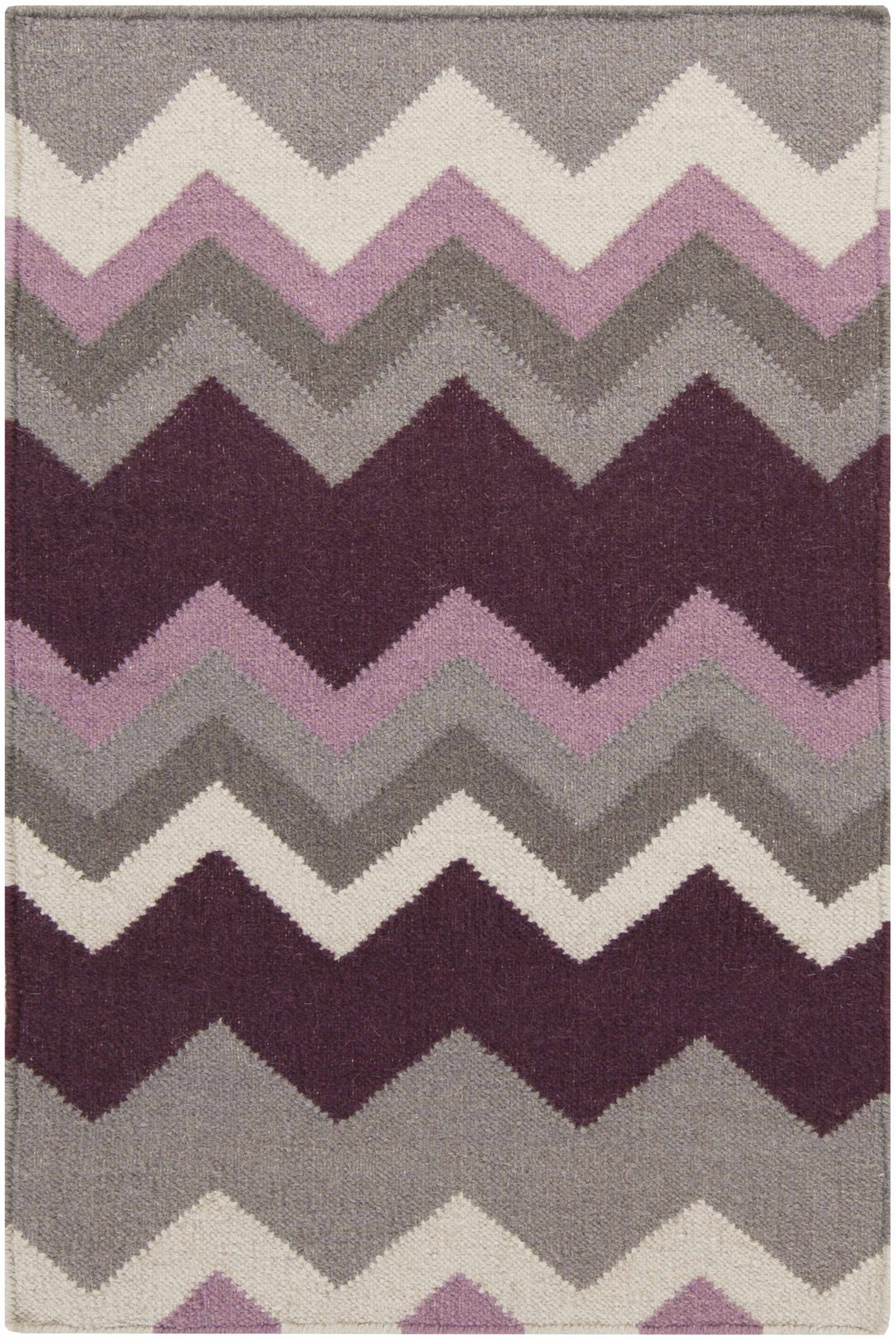 Hardwood Contemporary Geometrical Purple Hand Woven Area Rug