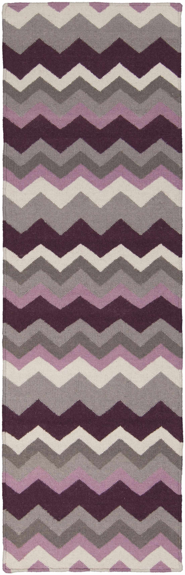 Hardwood Contemporary Geometrical Purple Hand Woven Area Rug