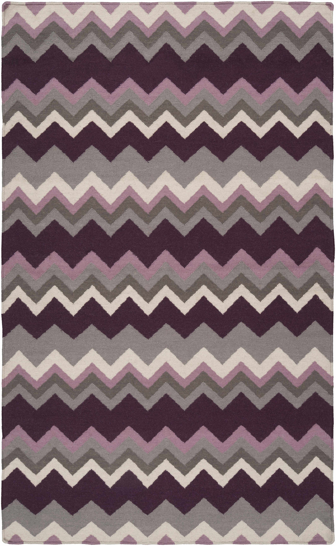 Hardwood Contemporary Geometrical Purple Hand Woven Area Rug