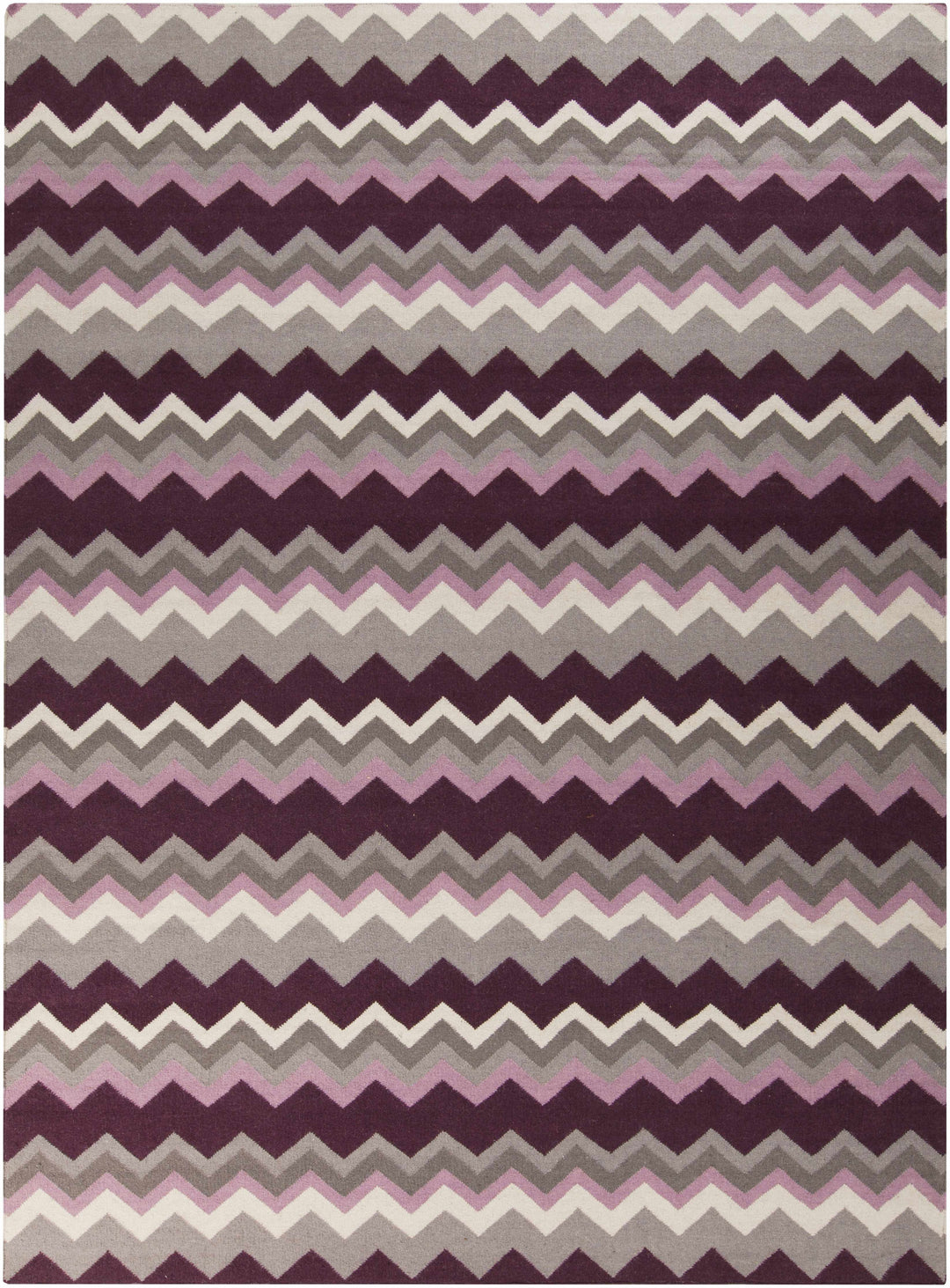 Hardwood Contemporary Geometrical Purple Hand Woven Area Rug