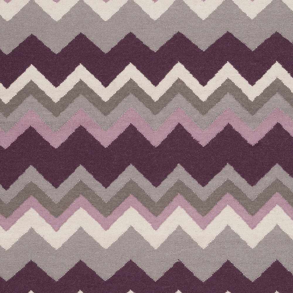 Hardwood Contemporary Geometrical Purple Hand Woven Area Rug