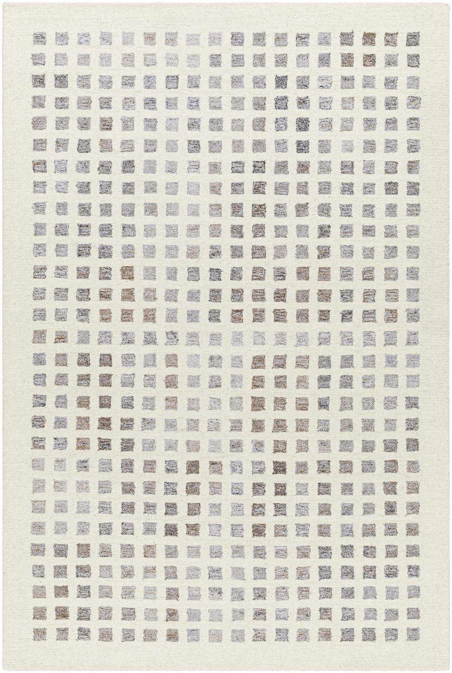 Harib Modern Style Beige And Gray Hand Tufted Wool Area Rug - The Rug Decor