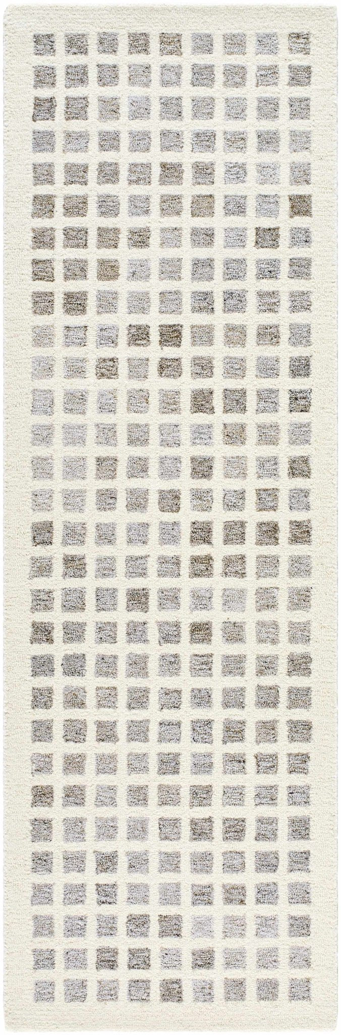 Harib Modern Style Beige And Gray Hand Tufted Wool Area Rug - The Rug Decor