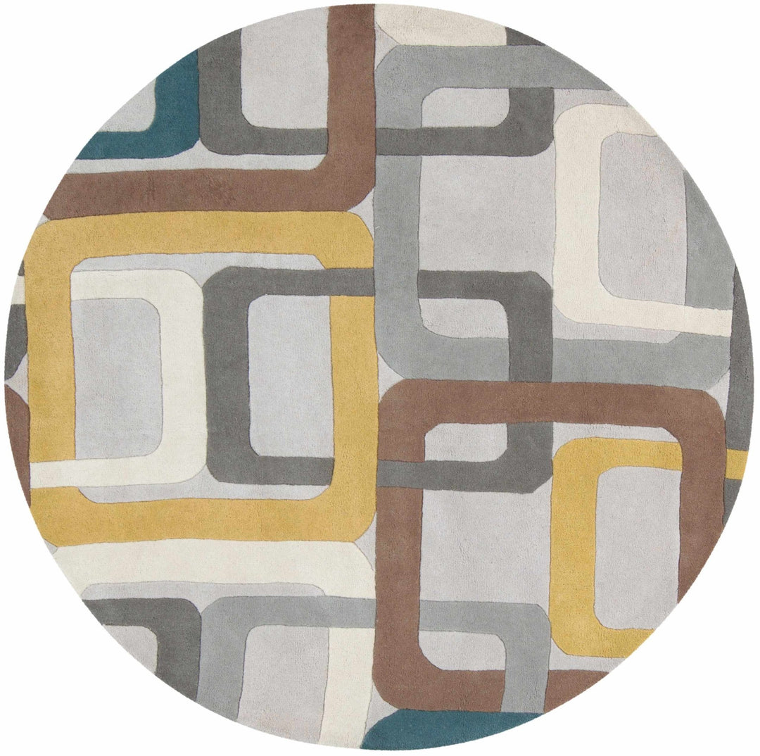 Harlech Contemporary Geometrical Gray And Brown Rug - The Rug Decor