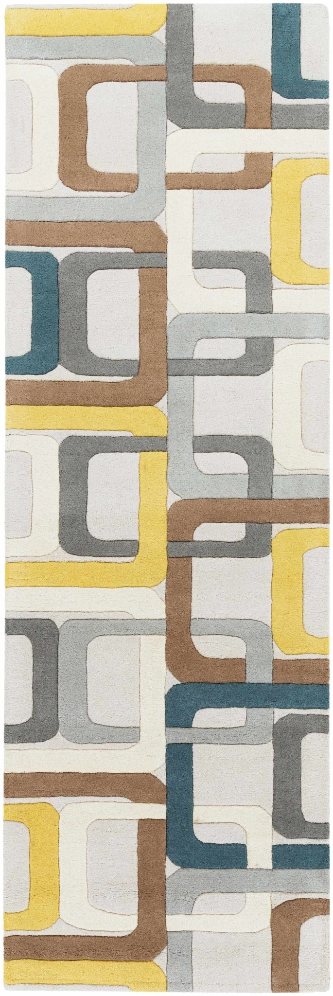 Harlech Contemporary Geometrical Gray And Brown Rug - The Rug Decor