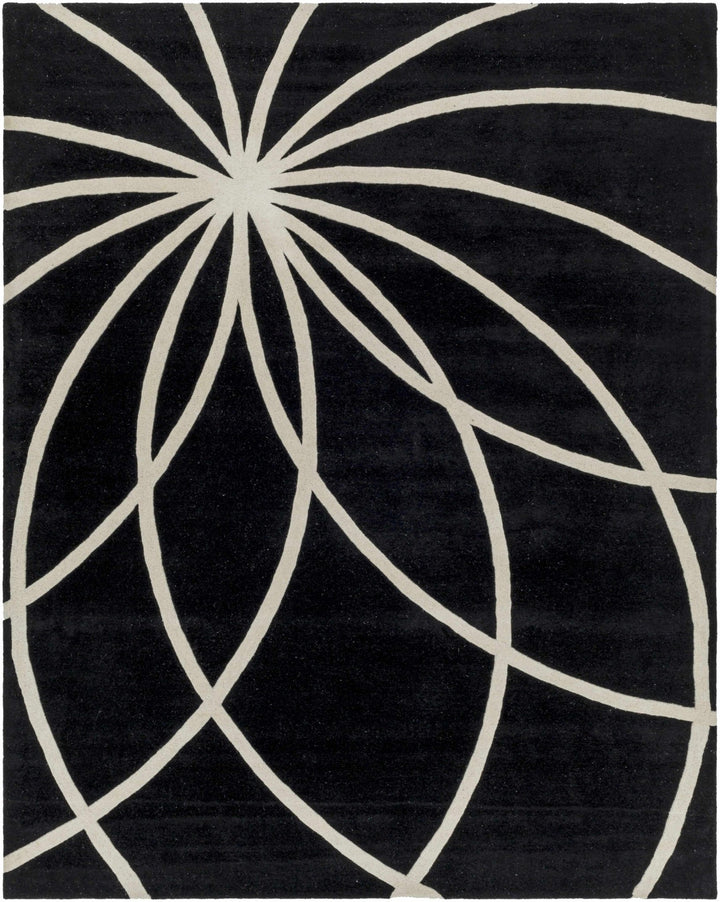 Harlem Black Contemporary Design Hand Tufted Wool Rug - The Rug Decor