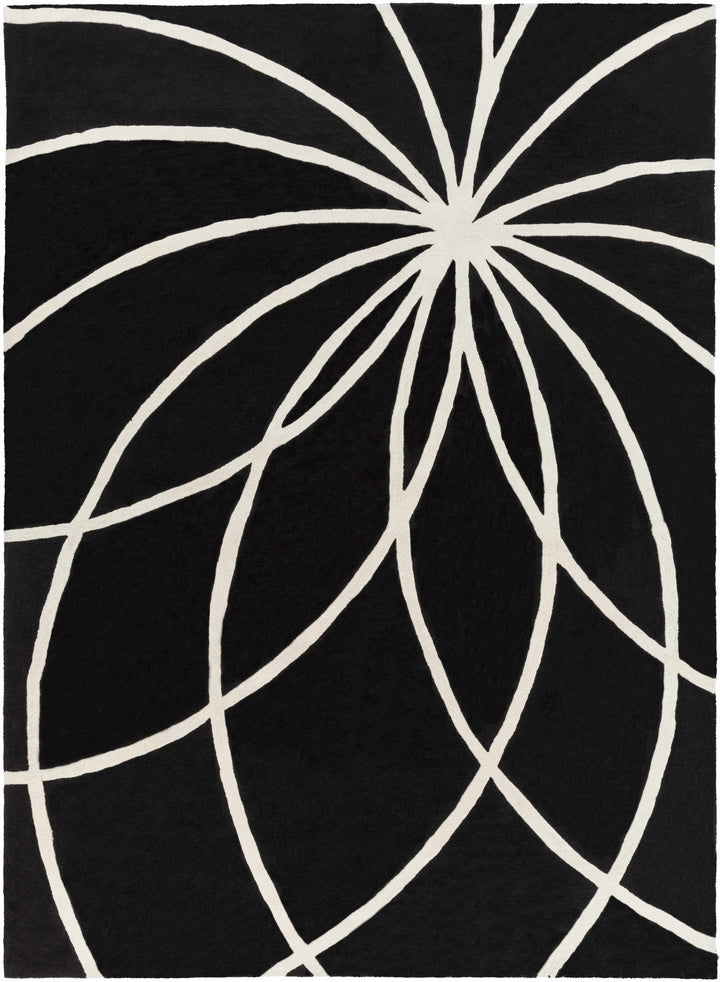 Harlem Black Contemporary Design Hand Tufted Wool Rug - The Rug Decor