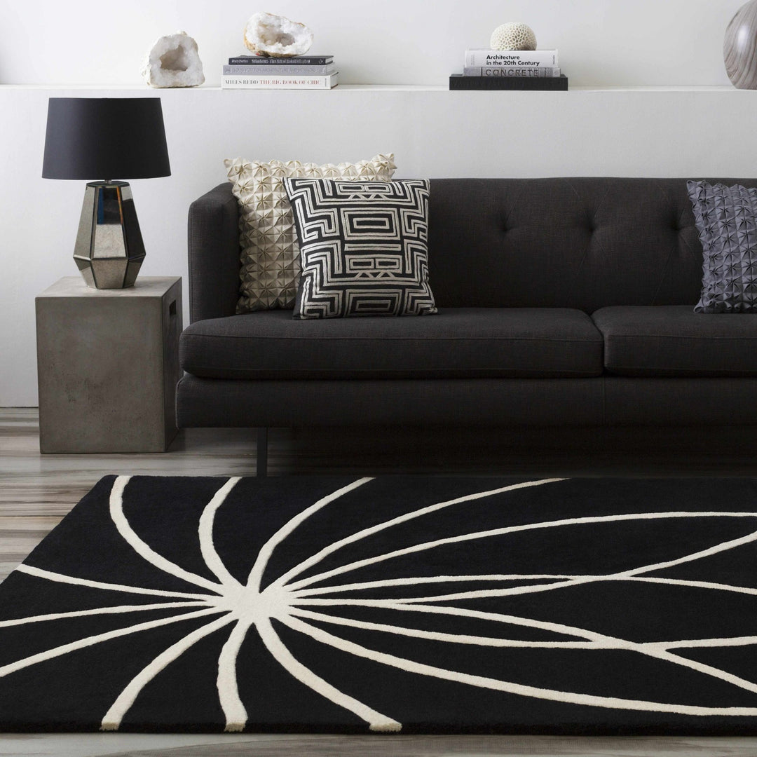 Harlem Black Contemporary Design Hand Tufted Wool Rug - The Rug Decor