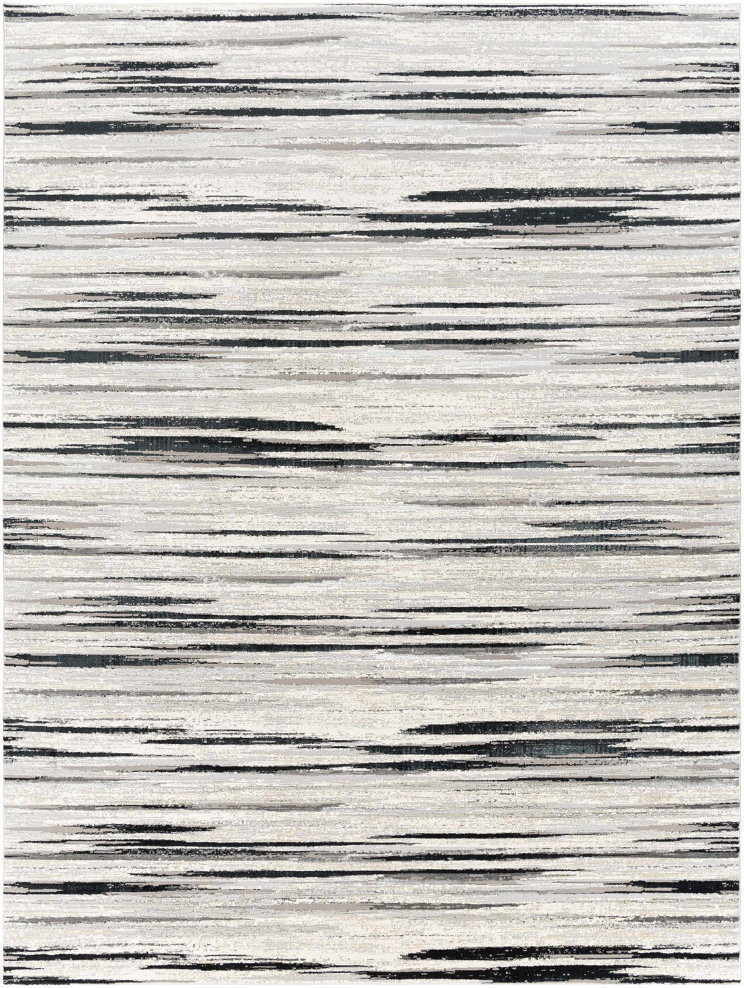 Harran Modern Abstract Design Ivory And Black Area Rug - The Rug Decor