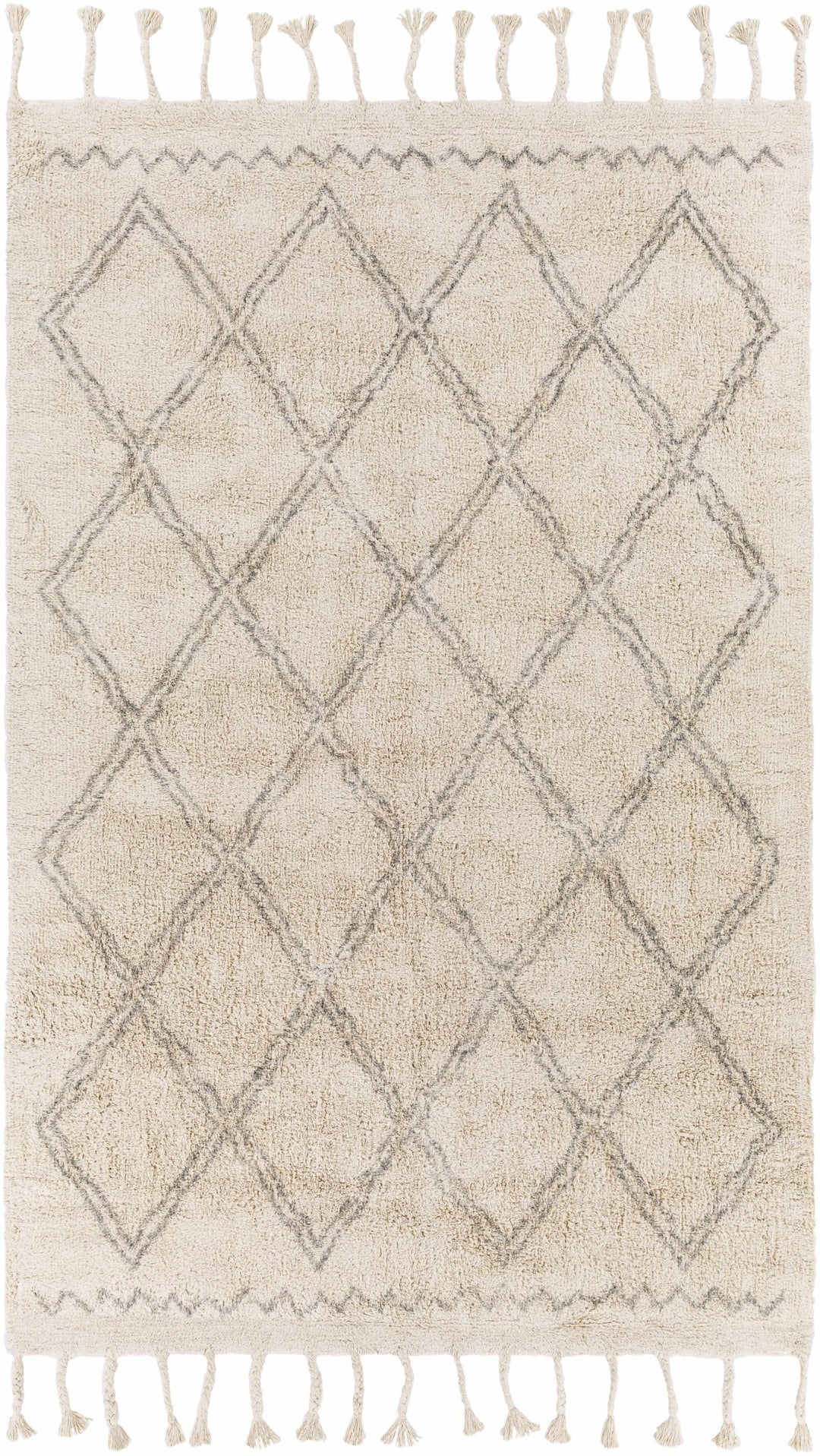 Harvester Beige Modern Geometrical Design Hand Woven Area Rug - The Rug Decor