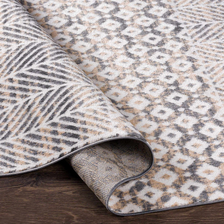 Hassocks Ivory And Charcoal Modern Geometrical Design Area Rug - The Rug Decor
