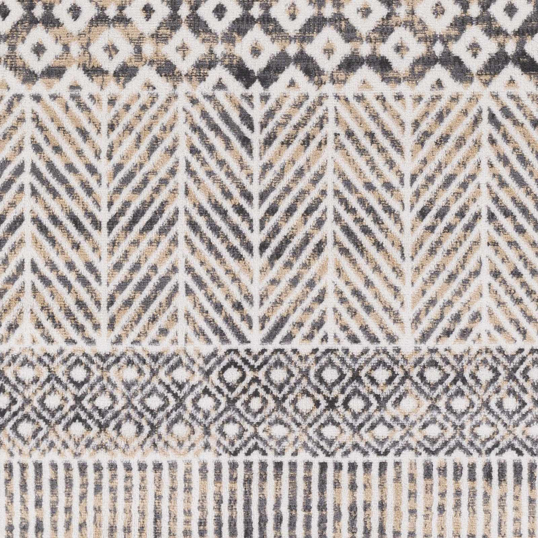 Hassocks Ivory And Charcoal Modern Geometrical Design Area Rug - The Rug Decor