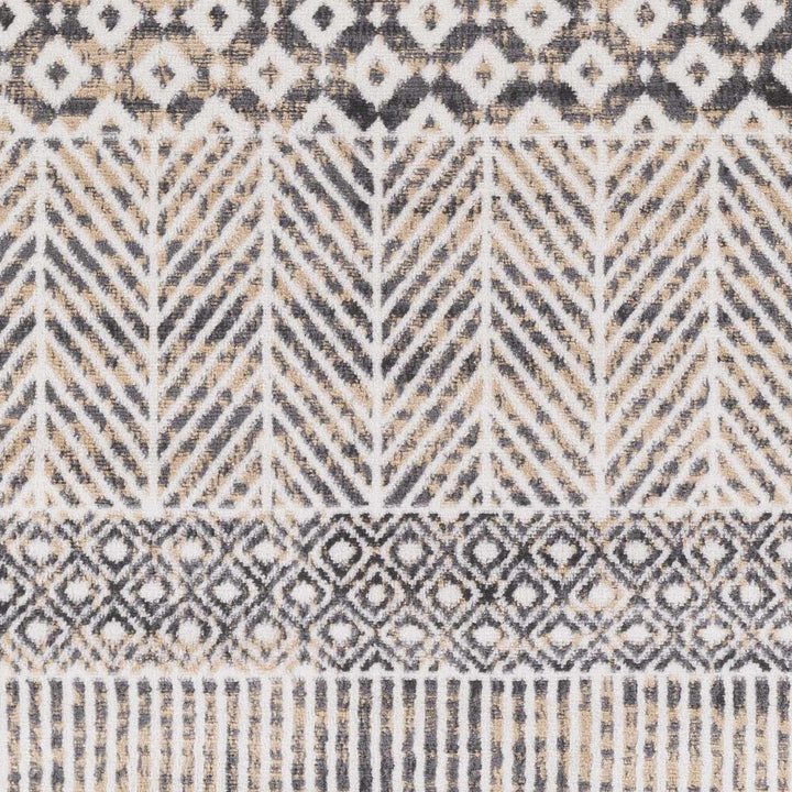Hassocks Ivory And Charcoal Modern Geometrical Design Area Rug - The Rug Decor
