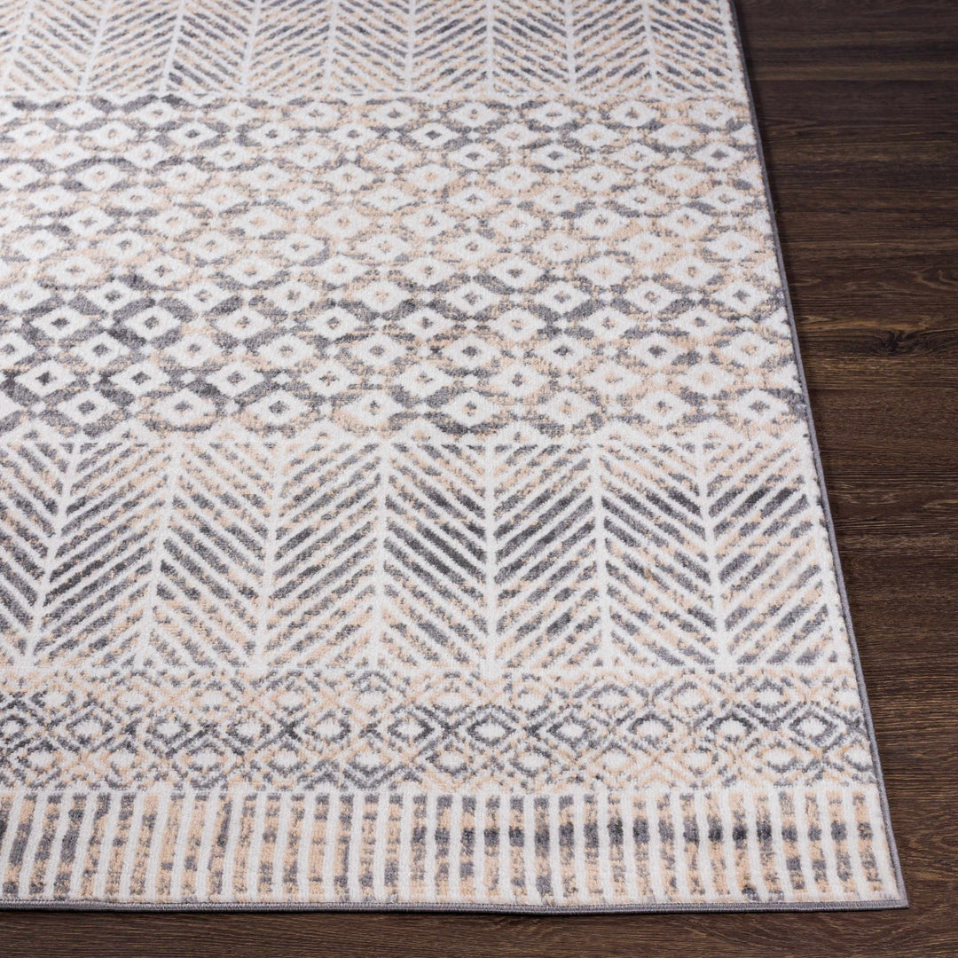 Hassocks Ivory And Charcoal Modern Geometrical Design Area Rug - The Rug Decor