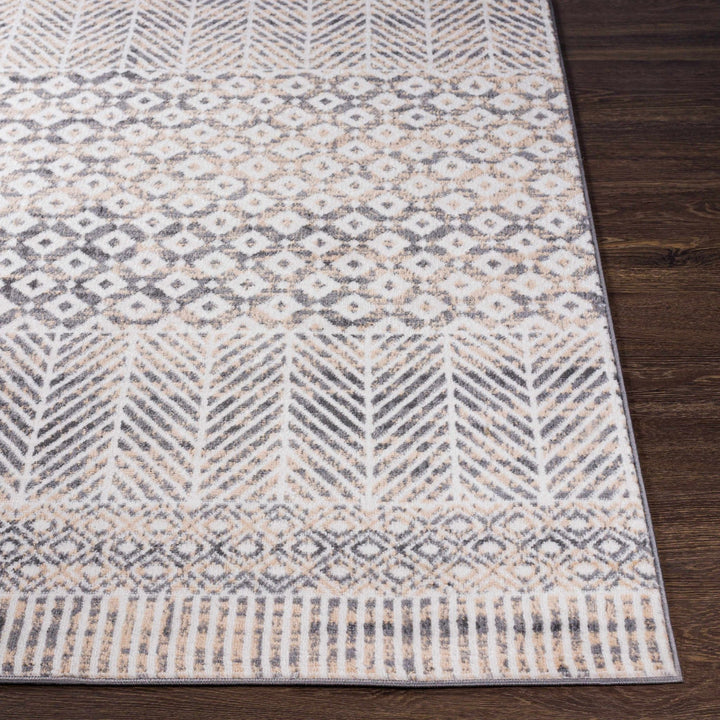 Hassocks Ivory And Charcoal Modern Geometrical Design Area Rug - The Rug Decor