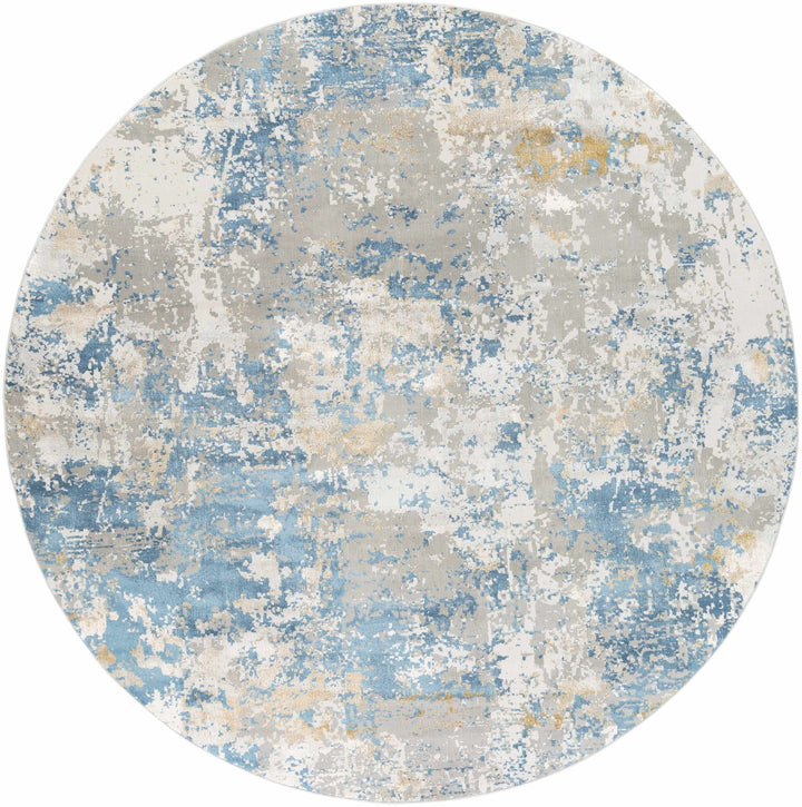 Hawes Modern Abstract Design Blue And Gray Area Rug - The Rug Decor