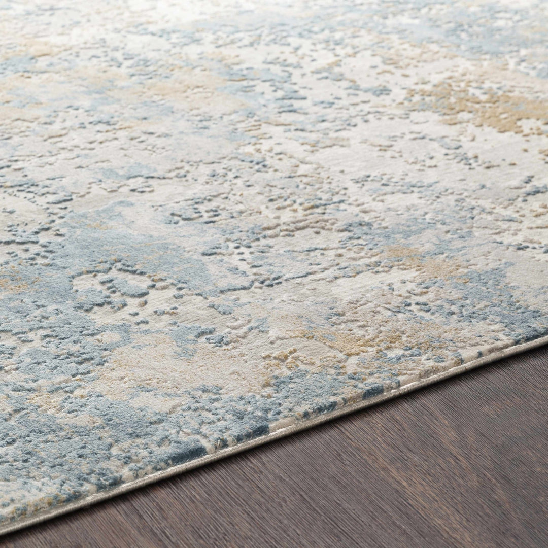 Hawes Modern Abstract Design Blue And Gray Area Rug - The Rug Decor