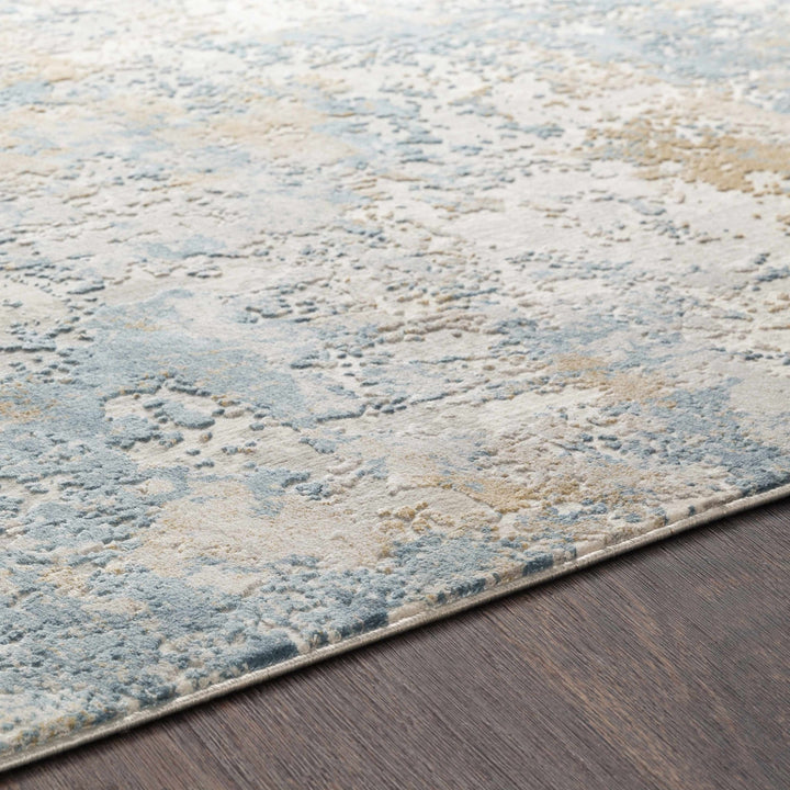 Hawes Modern Abstract Design Blue And Gray Area Rug - The Rug Decor