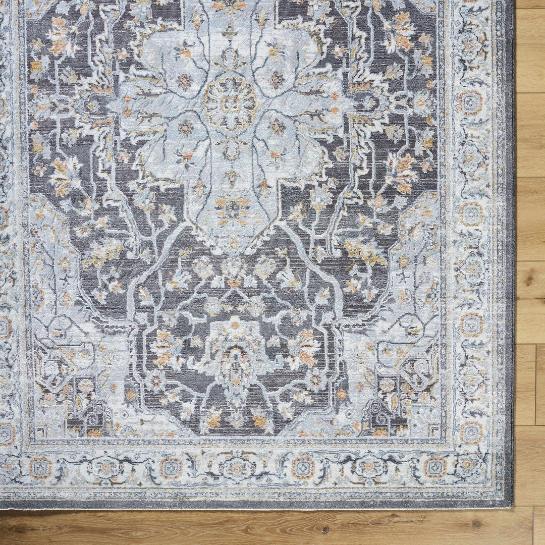 Hayfa Traditional Medallion Design Gray Area Rug - The Rug Decor