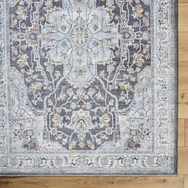 Hayfa Traditional Medallion Design Gray Area Rug - The Rug Decor