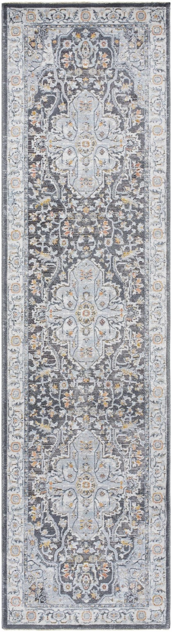 Hayfa Traditional Medallion Design Gray Area Rug - The Rug Decor