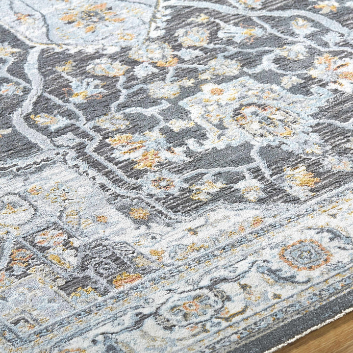 Hayfa Traditional Medallion Design Gray Area Rug - The Rug Decor