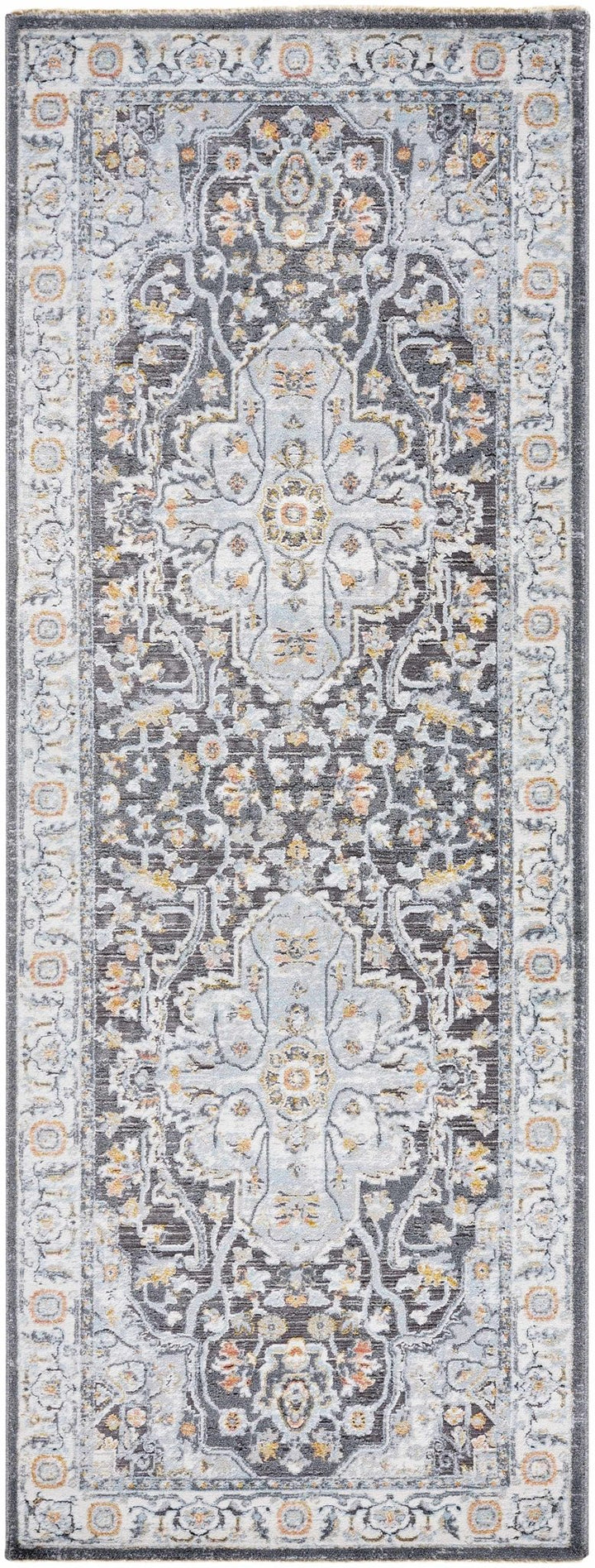 Hayfa Traditional Medallion Design Gray Area Rug - The Rug Decor
