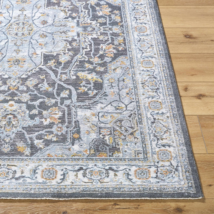 Hayfa Traditional Medallion Design Gray Area Rug - The Rug Decor