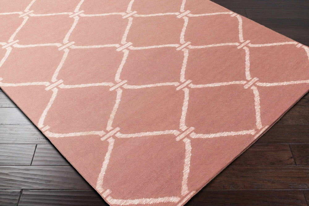 Hazelhurst Contemporary Geometrical Peach Area Rug - The Rug Decor