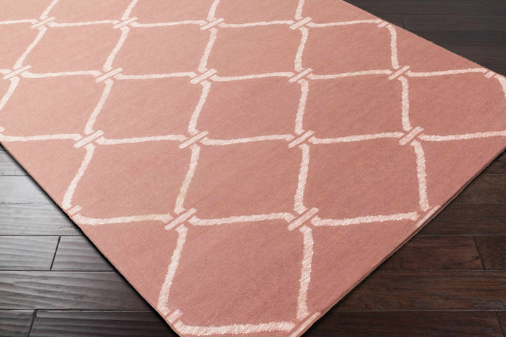 Hazelhurst Contemporary Geometrical Peach Area Rug - The Rug Decor