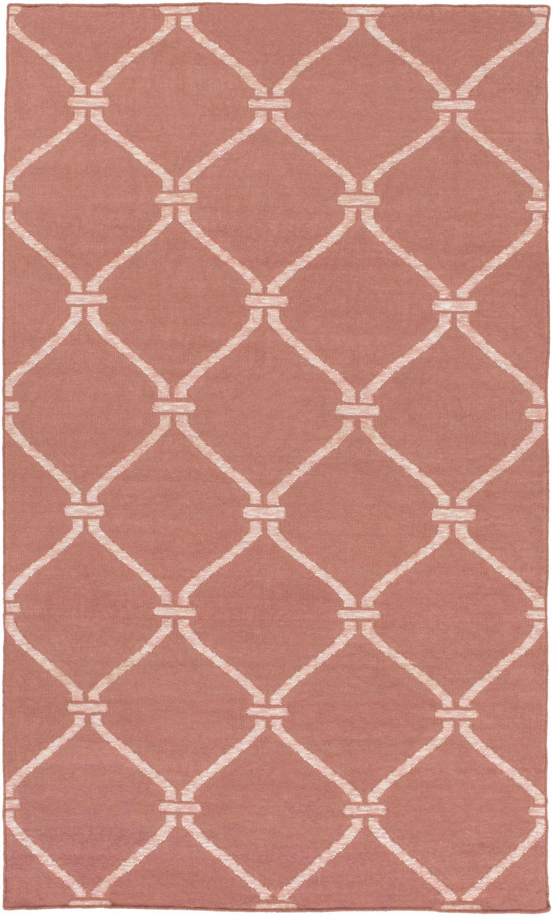 Hazelhurst Contemporary Geometrical Peach Area Rug - The Rug Decor