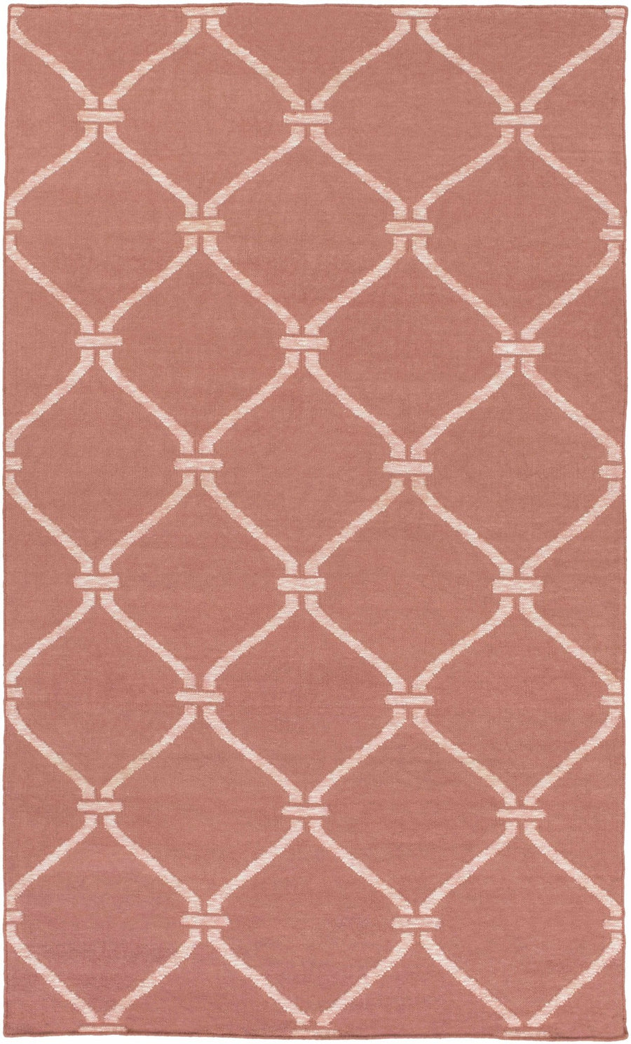 Hazelhurst Contemporary Geometrical Peach Area Rug - The Rug Decor