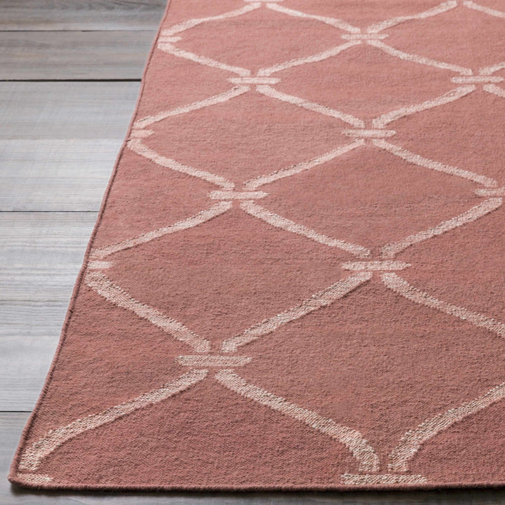 Hazelhurst Contemporary Geometrical Peach Area Rug - The Rug Decor