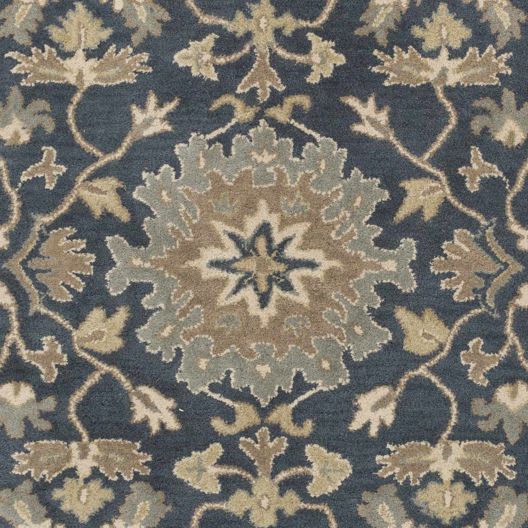 Hazen Traditional Oushak Navy And Beige Wool Rug - The Rug Decor