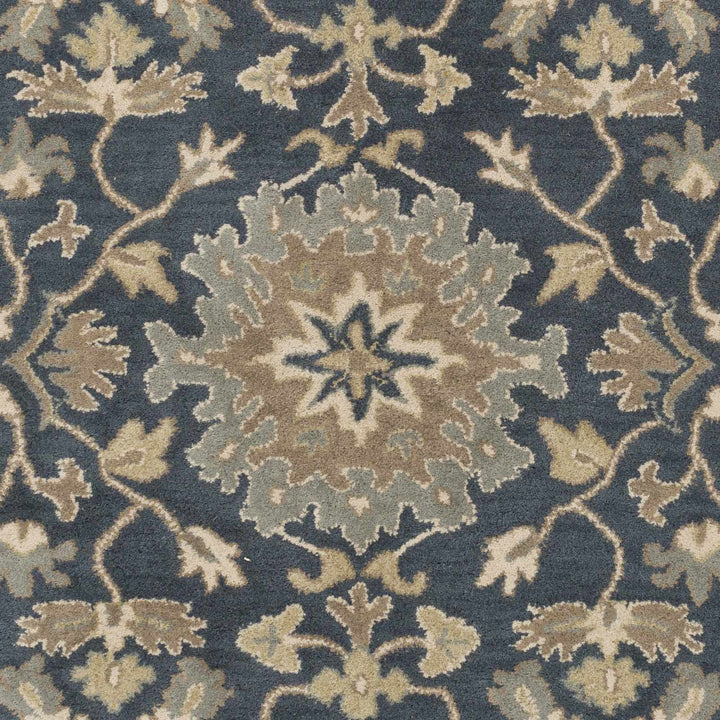 Hazen Traditional Oushak Navy And Beige Wool Rug - The Rug Decor