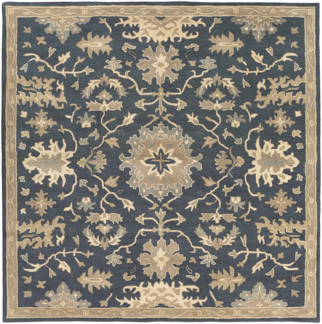 Hazen Traditional Oushak Navy And Beige Wool Rug - The Rug Decor